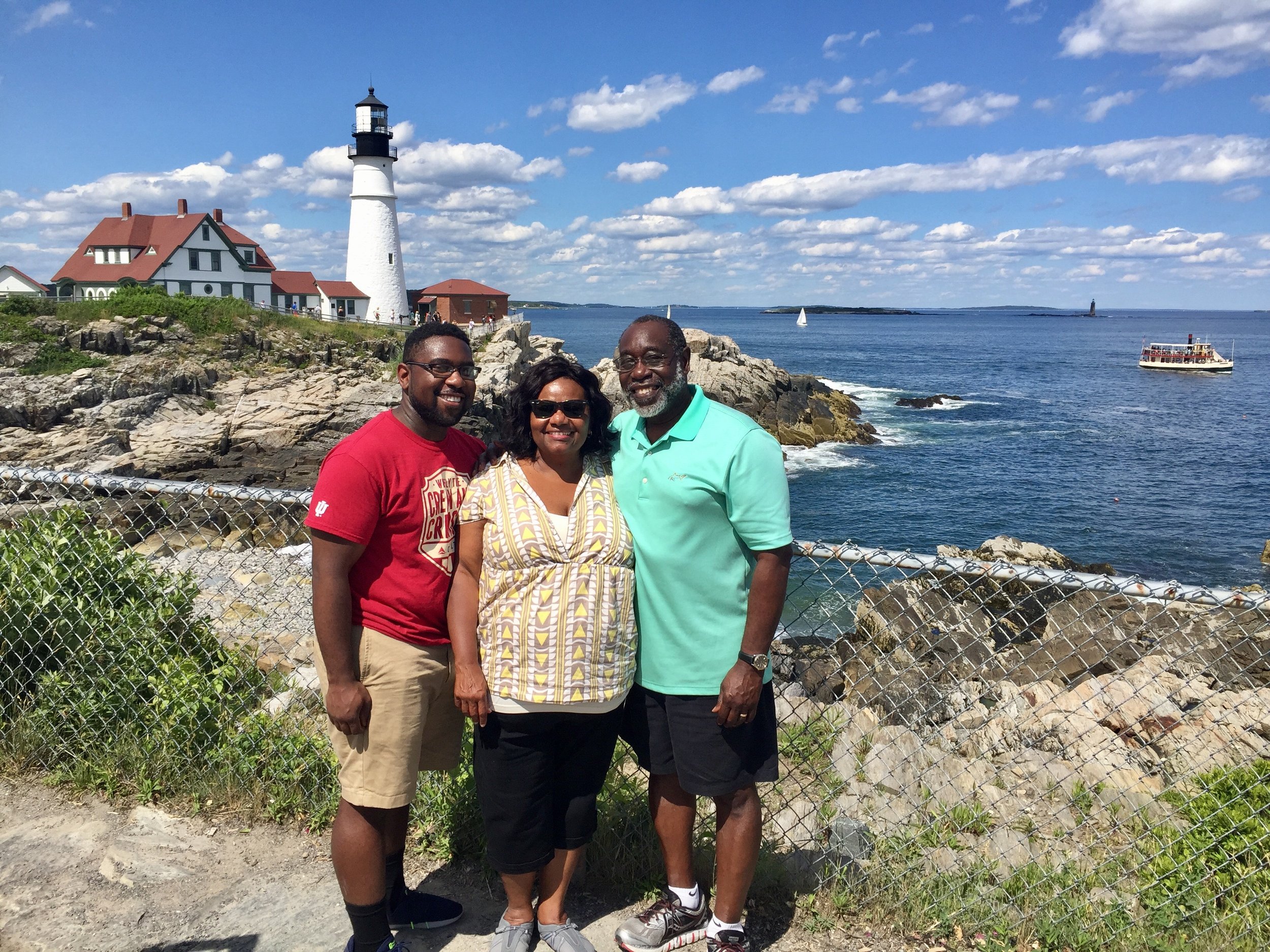 2017 Visiting lighthouses (an important symbol to me) in Portland, Maine.
