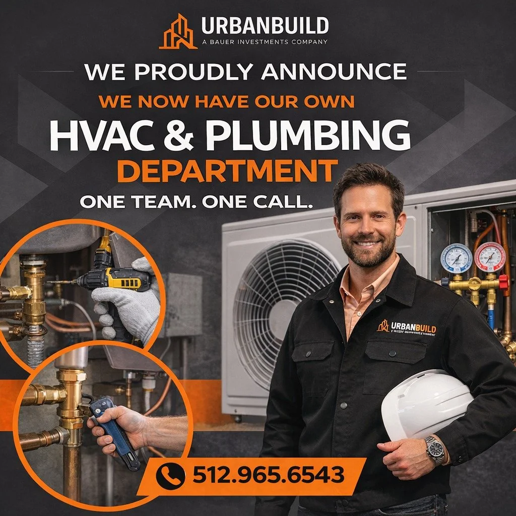 Hi everyone! 👋
Just wanted to share that UrbanBuild has expanded our services. Along with handyman work, renovations, and construction, we now have our own in-house HVAC &amp; Plumbing team.
Same company, same reliable service &mdash; now covering e