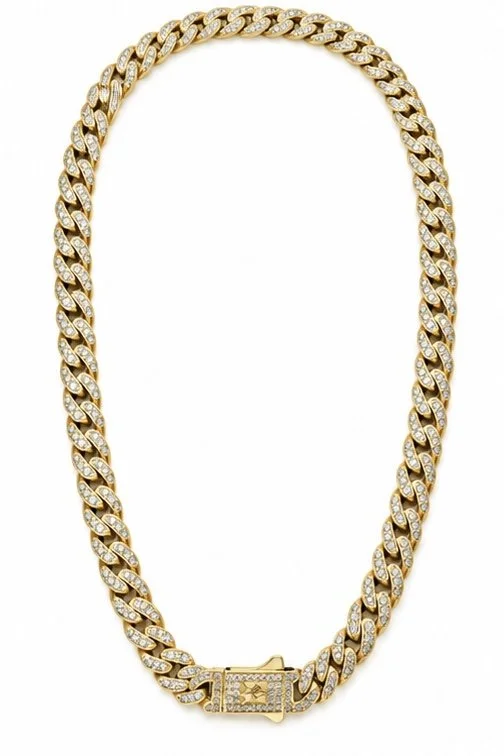 14K Hollow Cuban Link Chain with Box Clasp