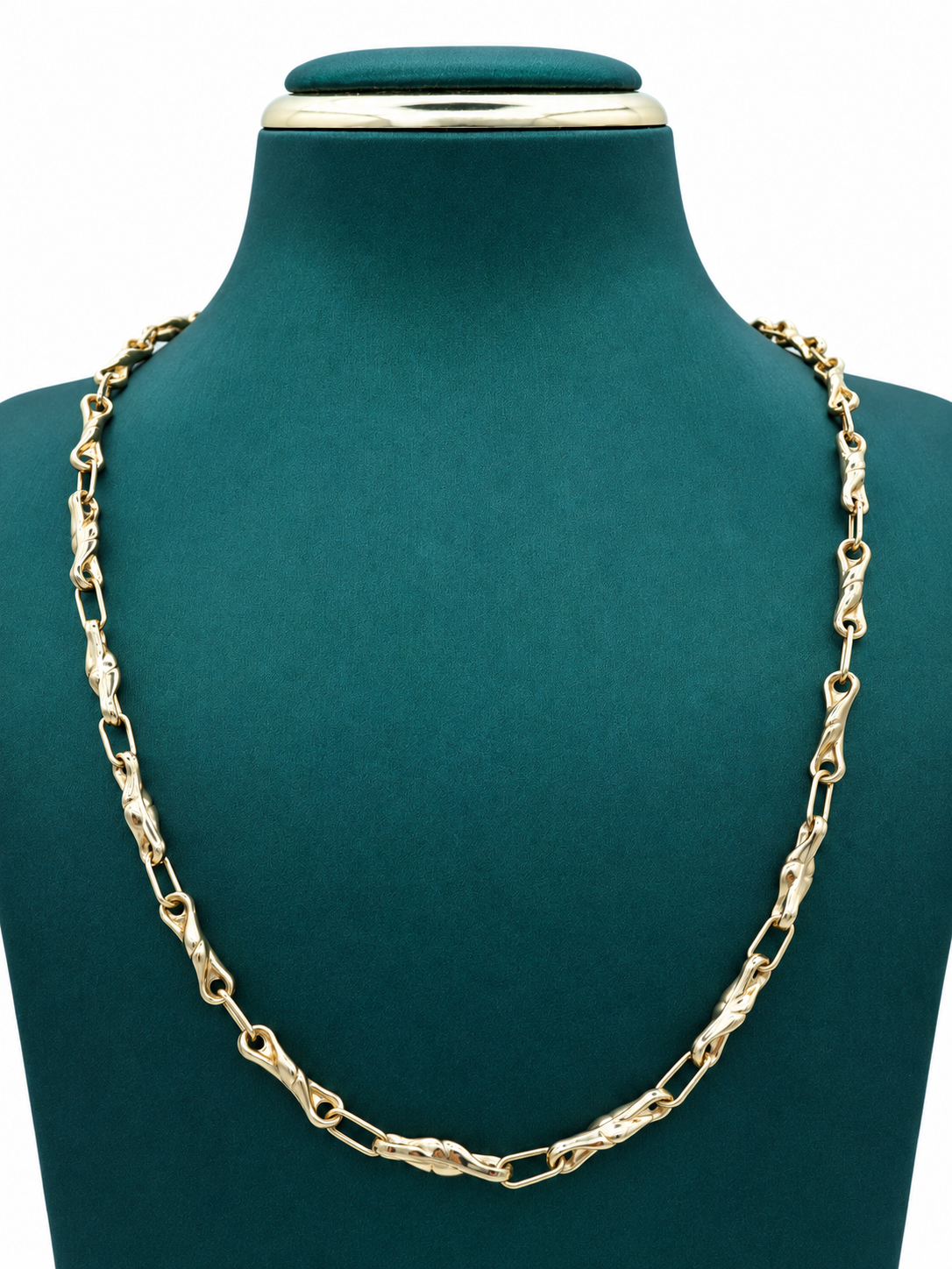 10K Yellow Gold Fancy Link Chain – 17”