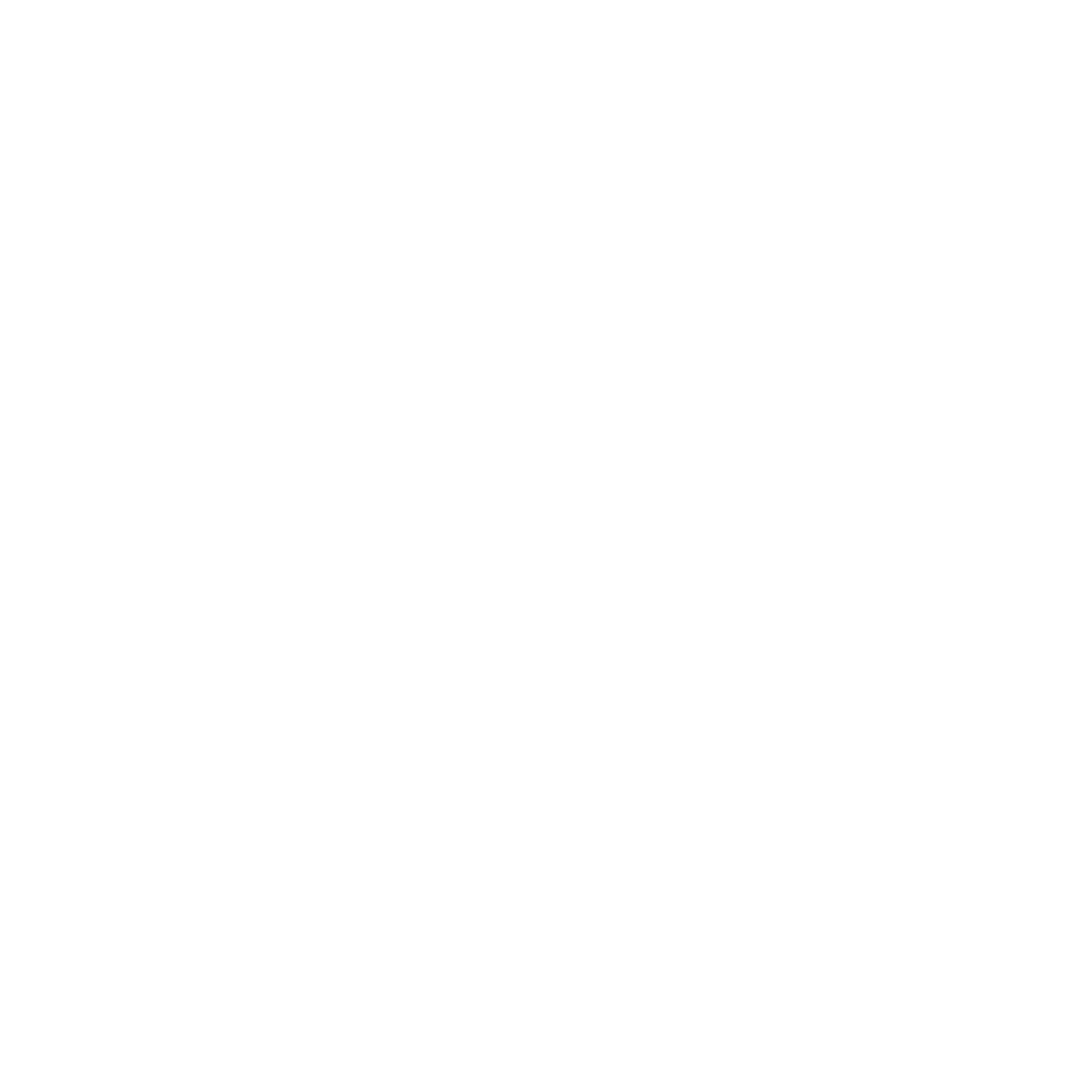 Black background with white icons resembling a target, with two X's and one circle.