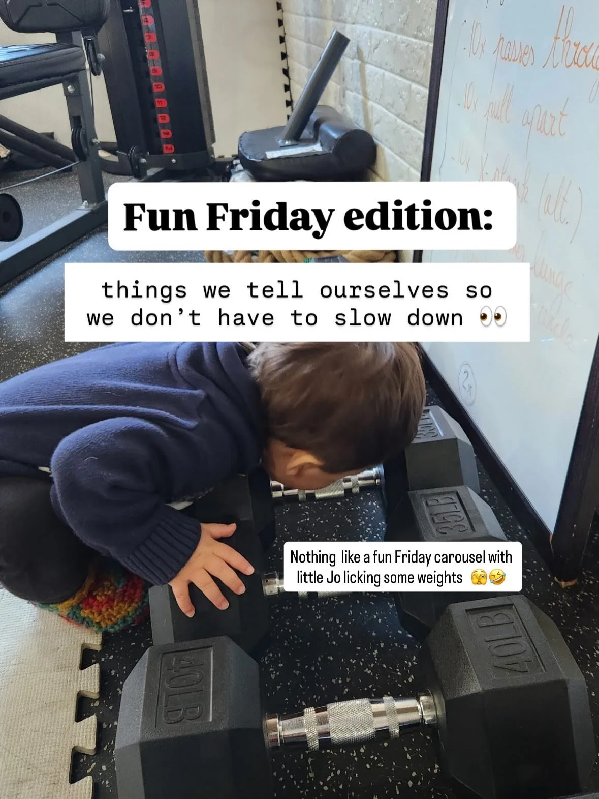 Things I used to believe before my body asked me to slow down 😅

Happy #funfriday and please read this with your shoulders relaxed. 
You&rsquo;re welcome 😌