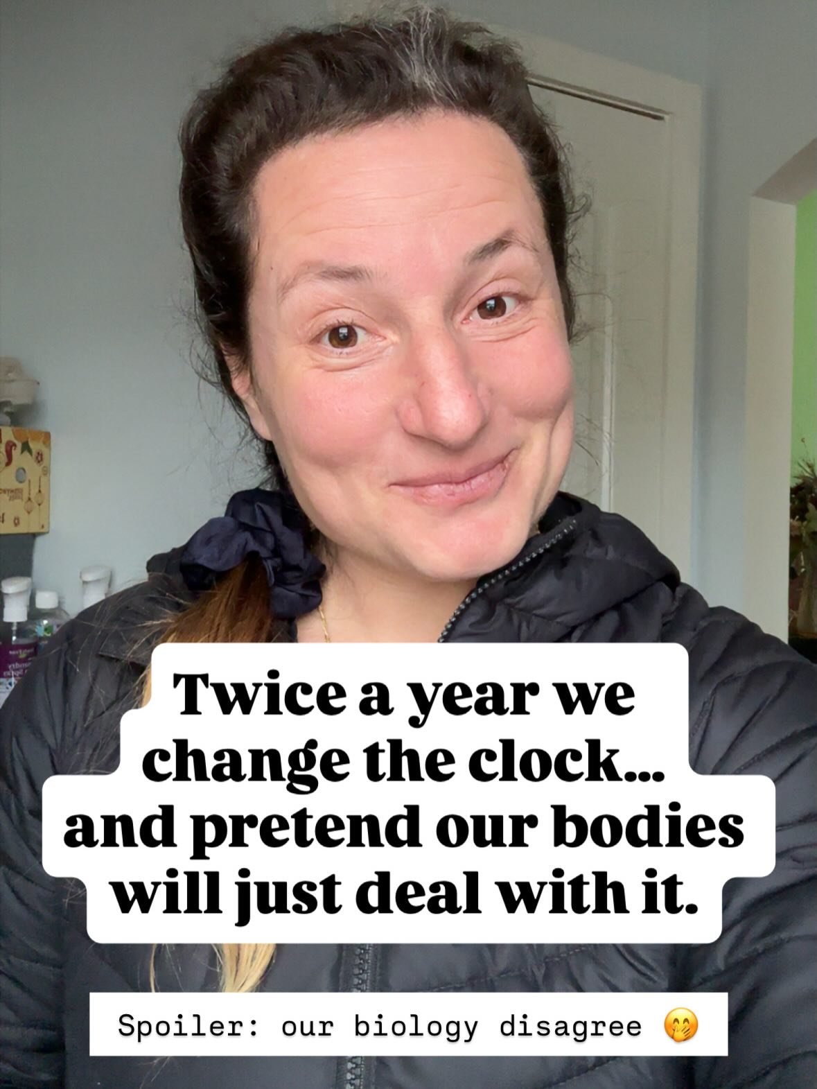 We talk so much about healing hormones, improving sleep, regulating our nervous system&hellip;

And then twice a year we collectively decide to confuse everyone&rsquo;s circadian rhythm.

Nature didn&rsquo;t change the time.
We did.

Maybe the real w