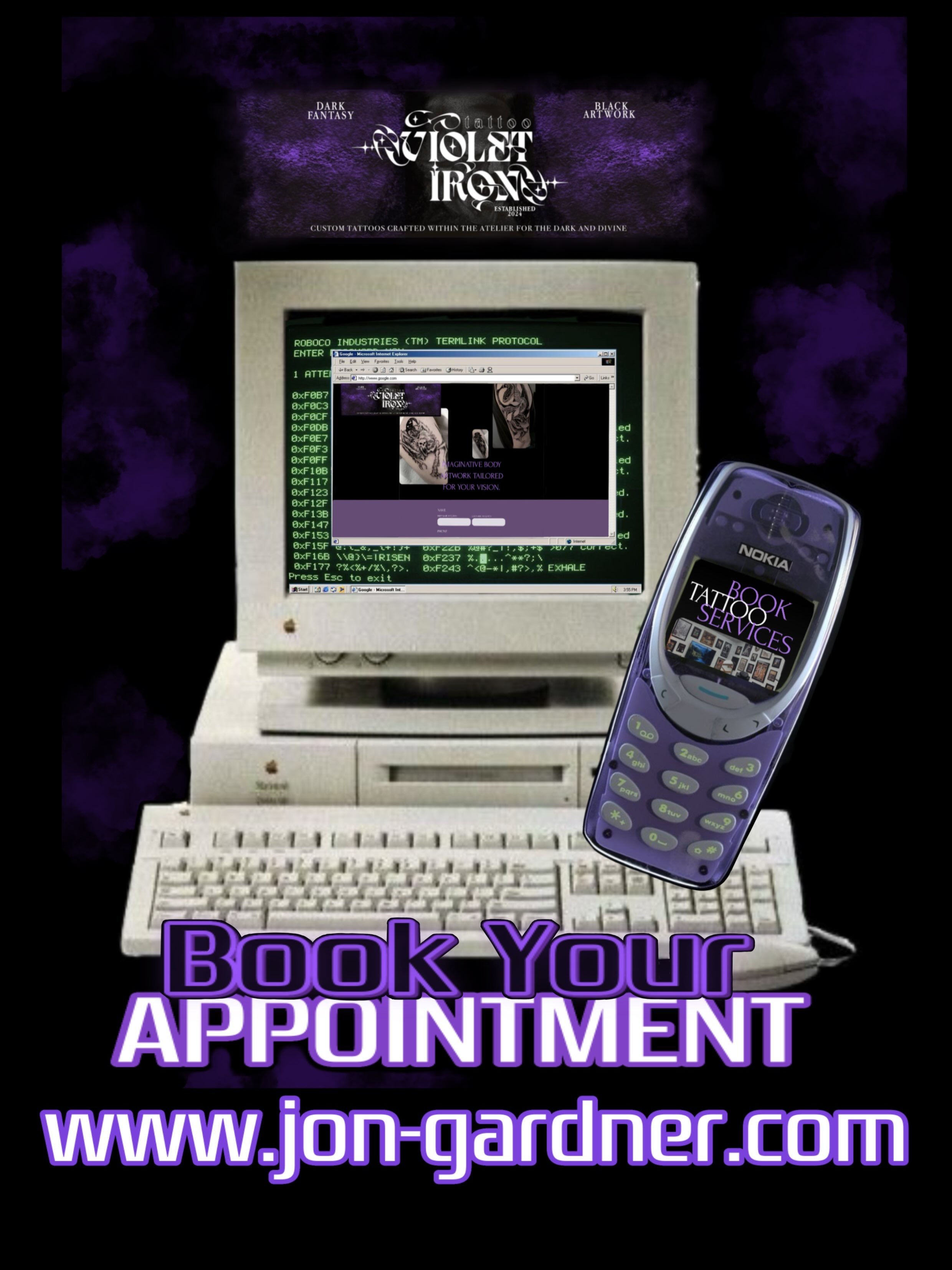 Hack into the mainframe and put in your requests now @ www.jon-gardner.com! Now Booking for Sept-Dec!
.
I recently came across an artist that put together this sleek design of their website on a laptop and a smartphone and I couldn&rsquo;t help wasti