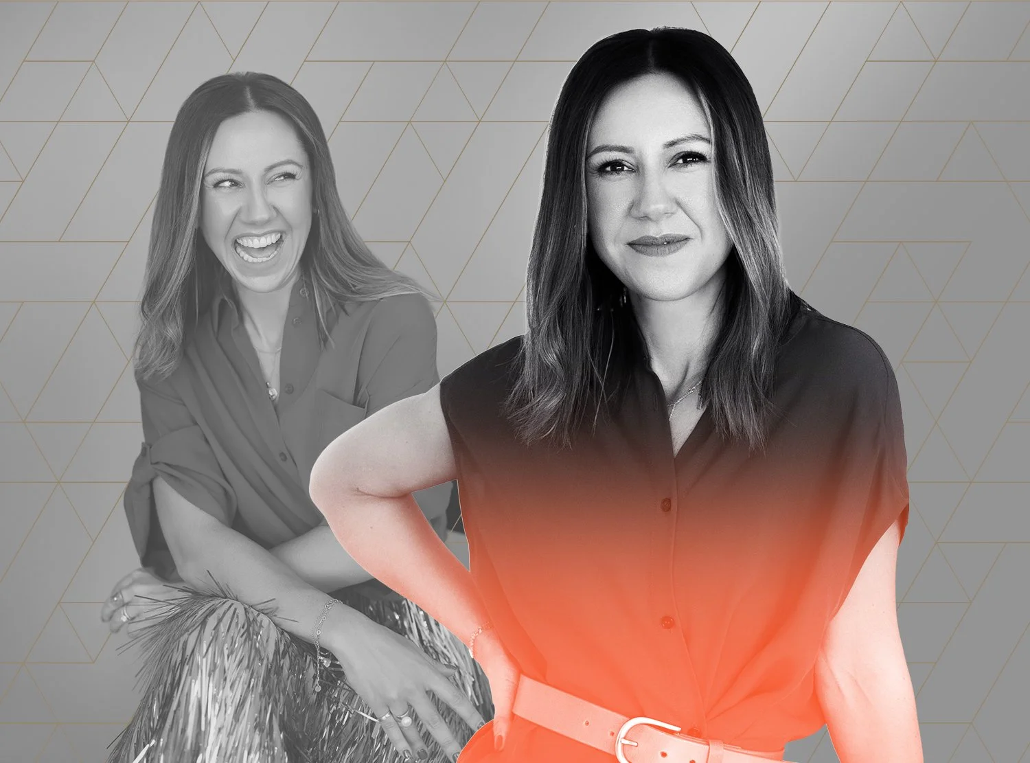 Kate Dillon with an orange highlight on her lower half