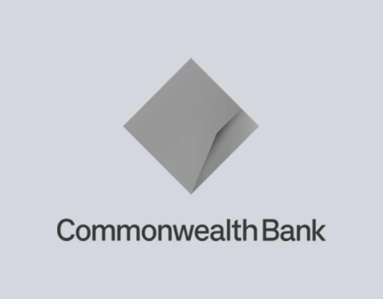 Kate Dillon client CBA 'CommonwealthBank' on a light gray background.