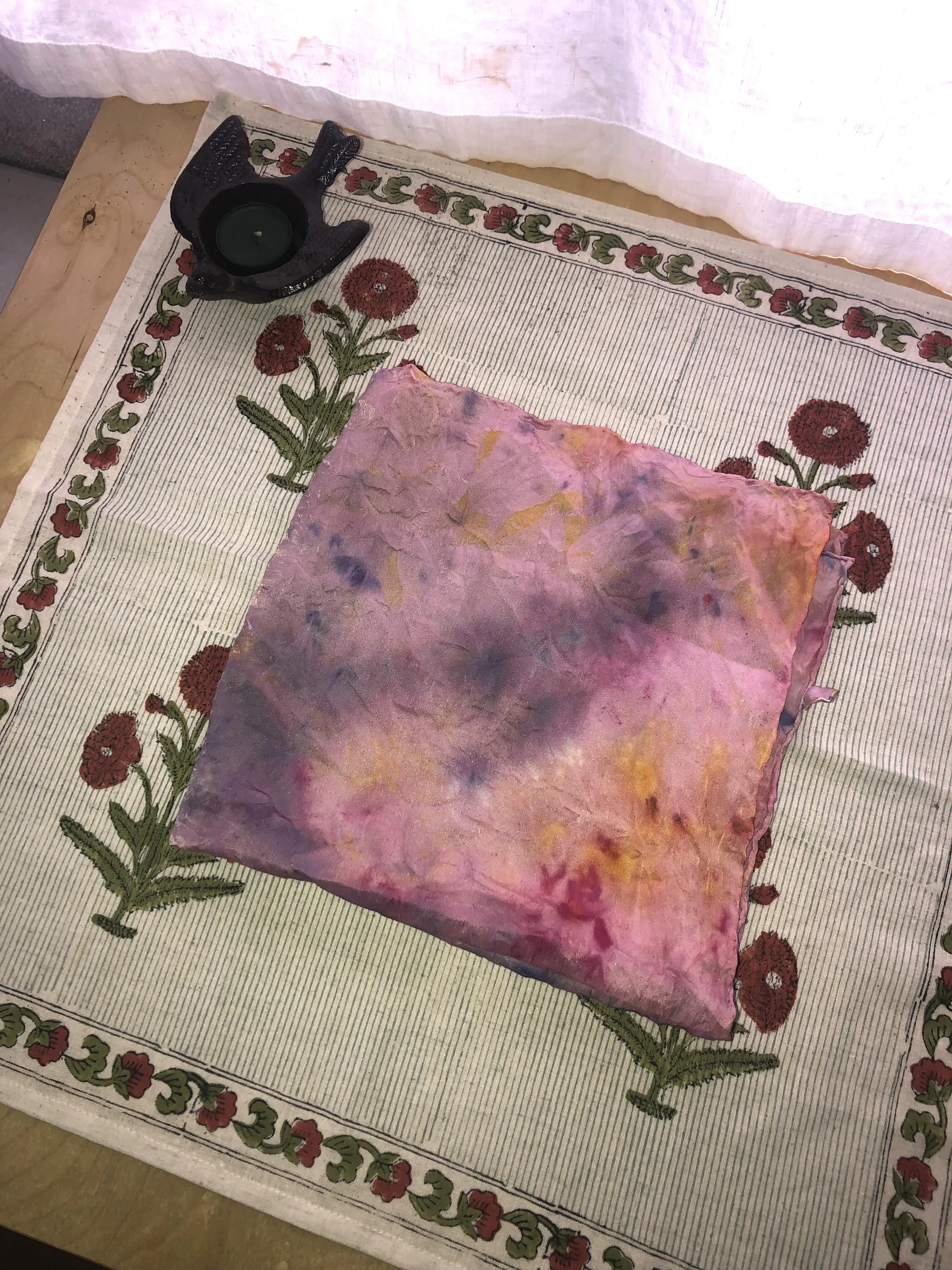 22'' Dyed Silk Scarf