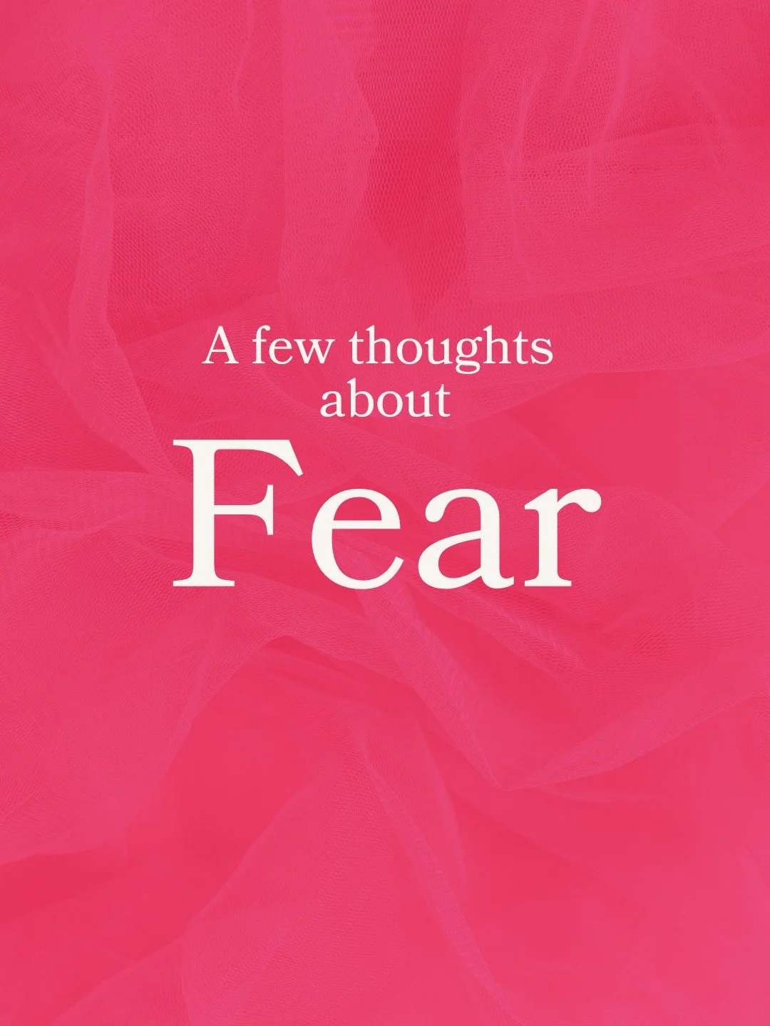Hot take: fear isn&rsquo;t the problem. 
It's a signal.

Fear shows up when change threatens who we think we are, or who we might have to become.

🗄 Save this for the next time fear gets loud and convincing.

If you want more on The Fear Breakthroug