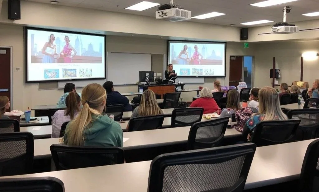 Mary Cunningham speaks to the Texas A&M chapter of the Agricultural Communicators of Tomorrow
