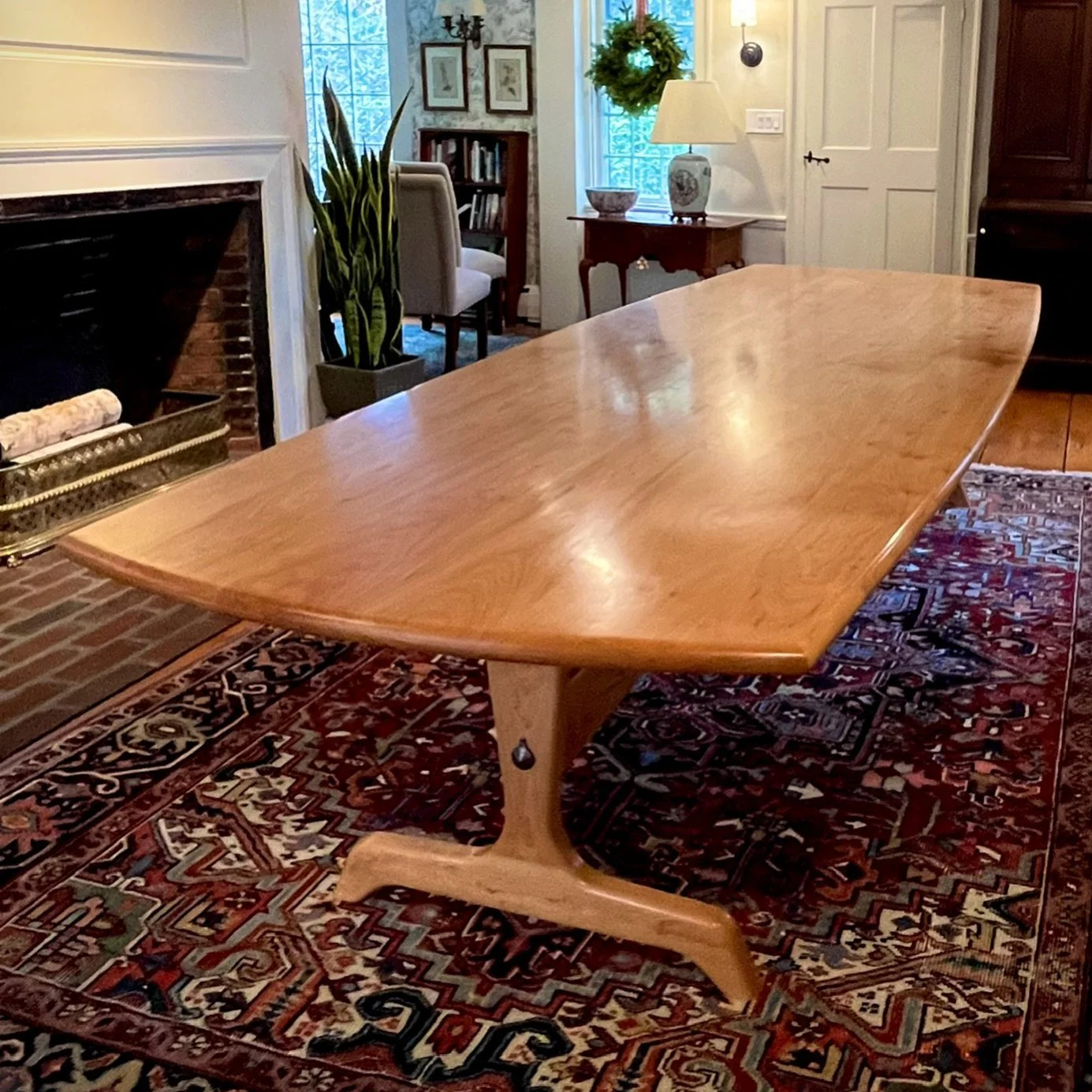 Curved Edge Trestle Table