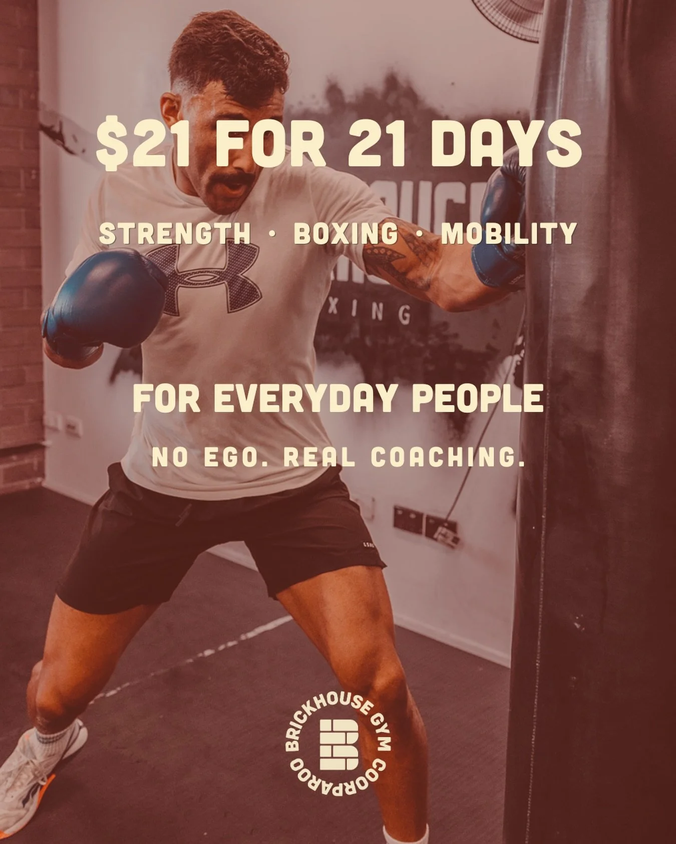 21 days for $21.

Train across strength, boxing, and mobility at Brickhouse Gym.

No ego.
Real coaching.
Beginner friendly classes.

If you&rsquo;ve been thinking about getting back into training, this is the easiest way to start.

📍 Coorparoo
🎟️ N