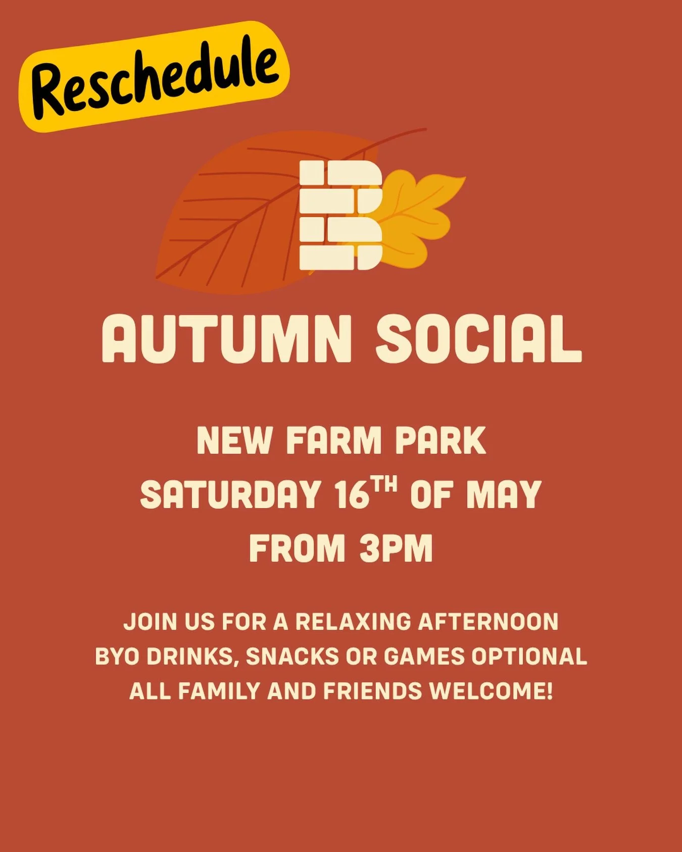 Let&rsquo;s try this again

Join us for a relaxed evening at New Farm Park.