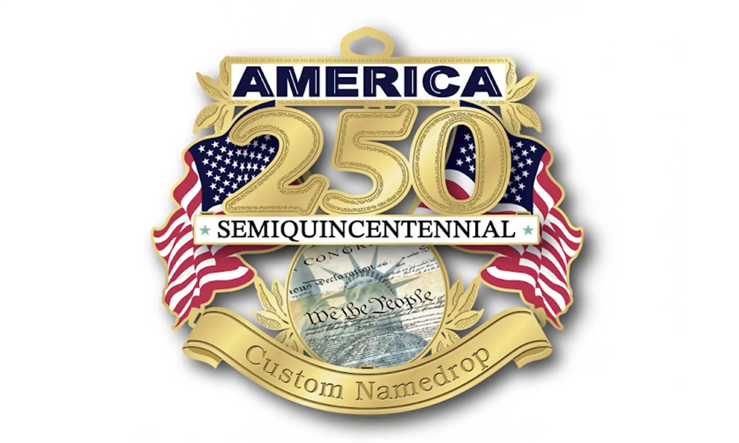 2-Dimensional Ornament with Gift Box • Solid Brass Finished in 24k Gold • $22.50+ (48 pieces minimum) • $2.50 (additional personalization per ornament)