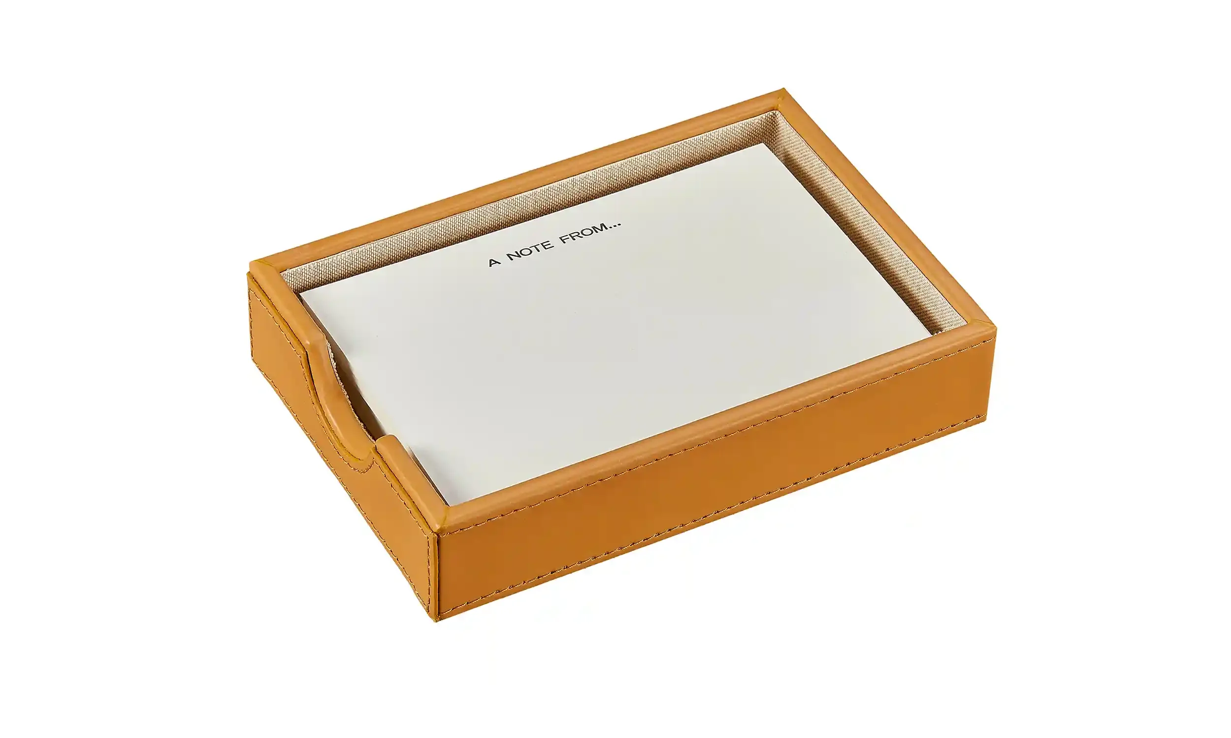 Leather Memo Tray with Notecards • Size: 5” x 7” • $86+
