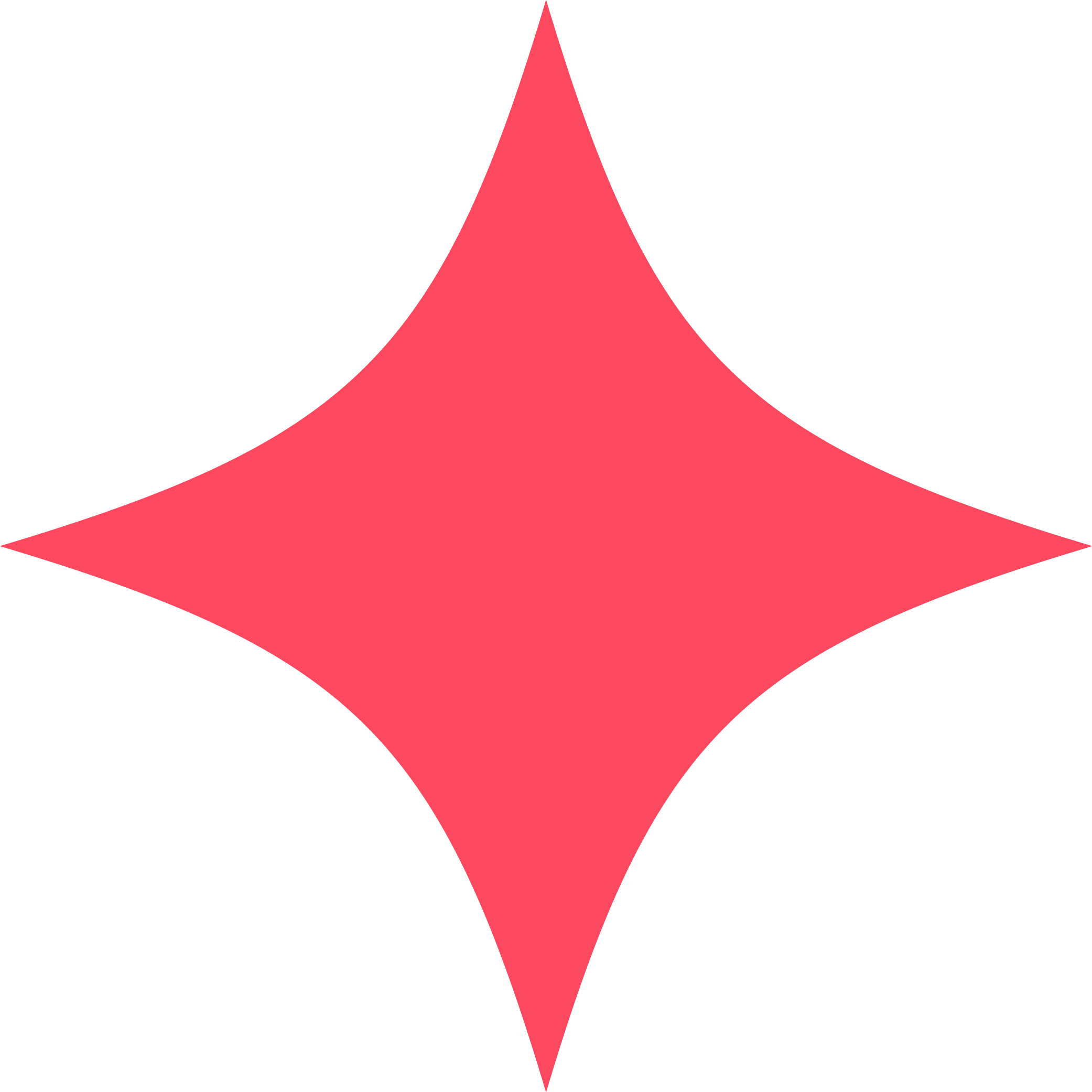 A four-pointed pink star