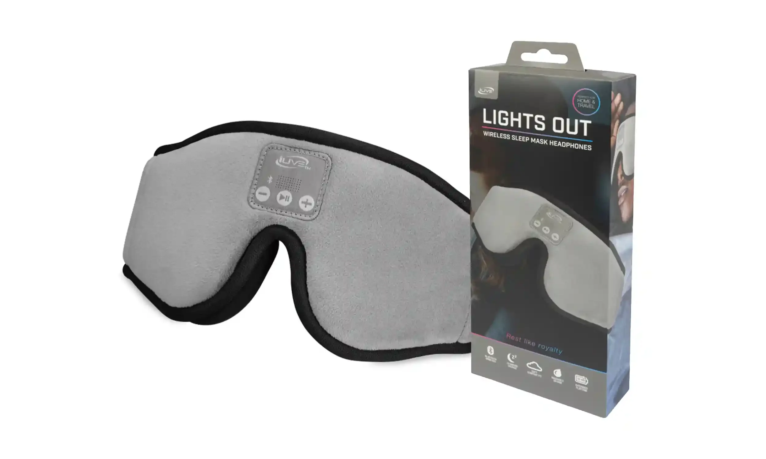iLive Lights Out Wireless Sleep Mask Headphones • Size: 17.13"L x 4.13"H x .98"W • $57+ (12 pieces minimum)