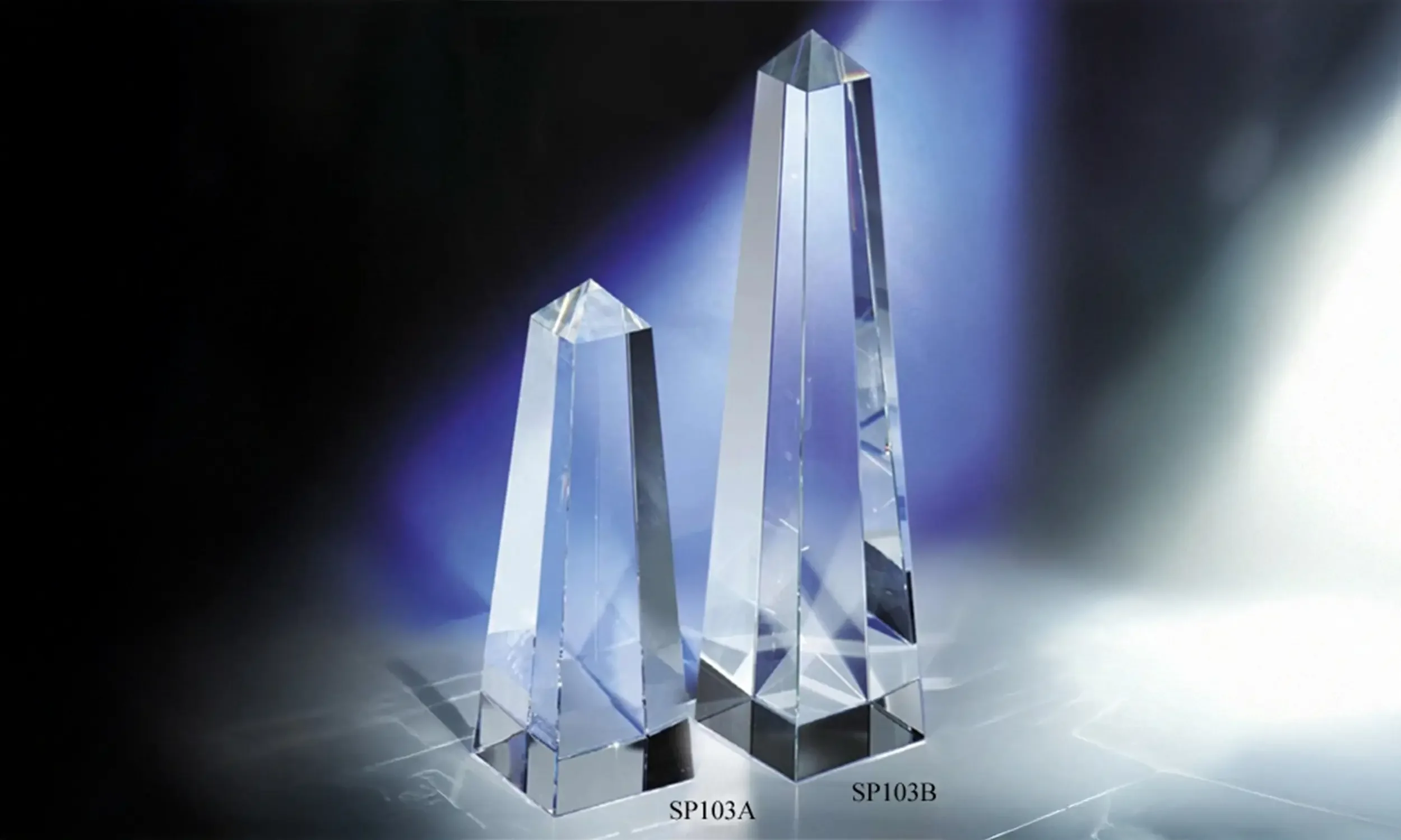 Obelisk Award • 4 sizes: 7”, 10”, 12”, 14” • $135–$330
