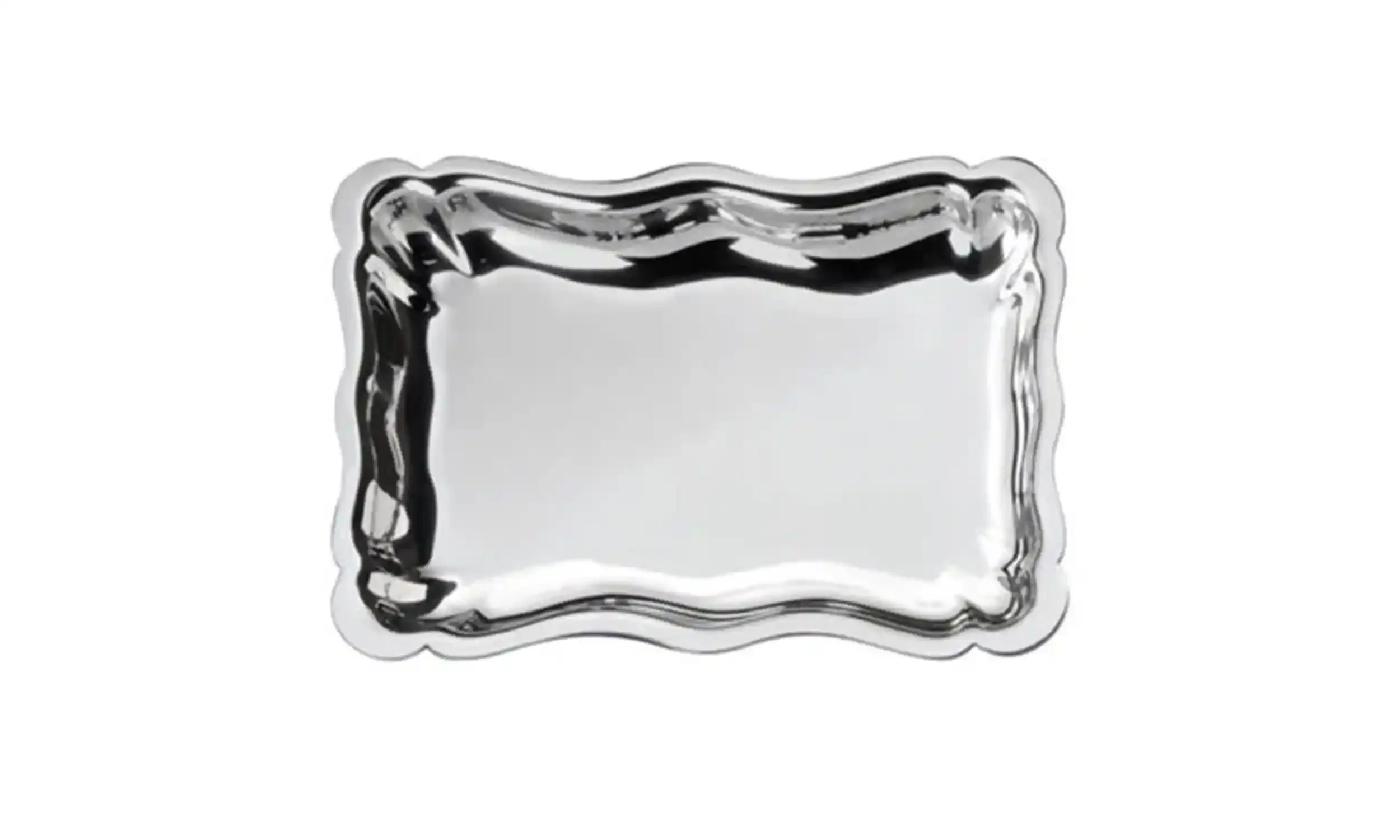 Scalloped Pewter Tray • Size: 6.25” x 4.25” • $68+ (engraving additional)