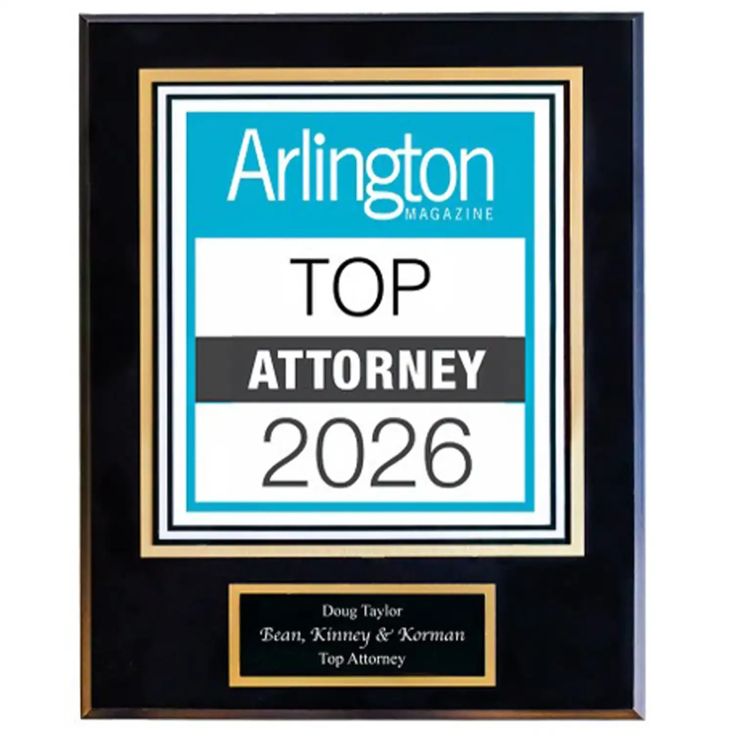 arlington-magazine-2026-top-lawyer-award-plaque.webp