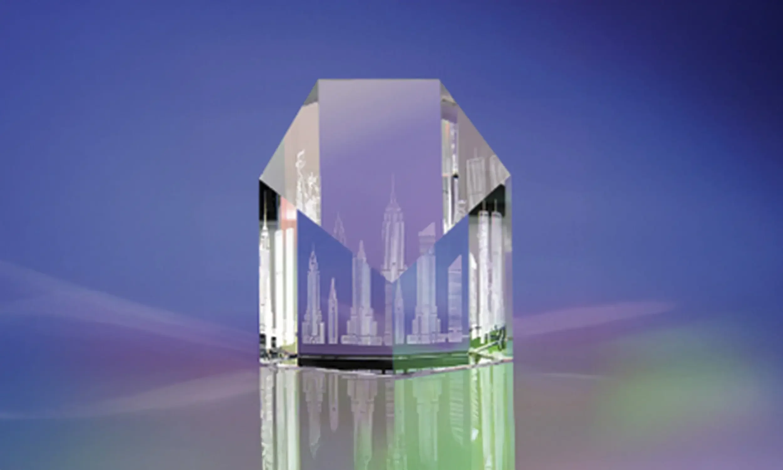 Aspect Award with Skyline • Size: 3" x 1.875" x 3 1/4" • $83