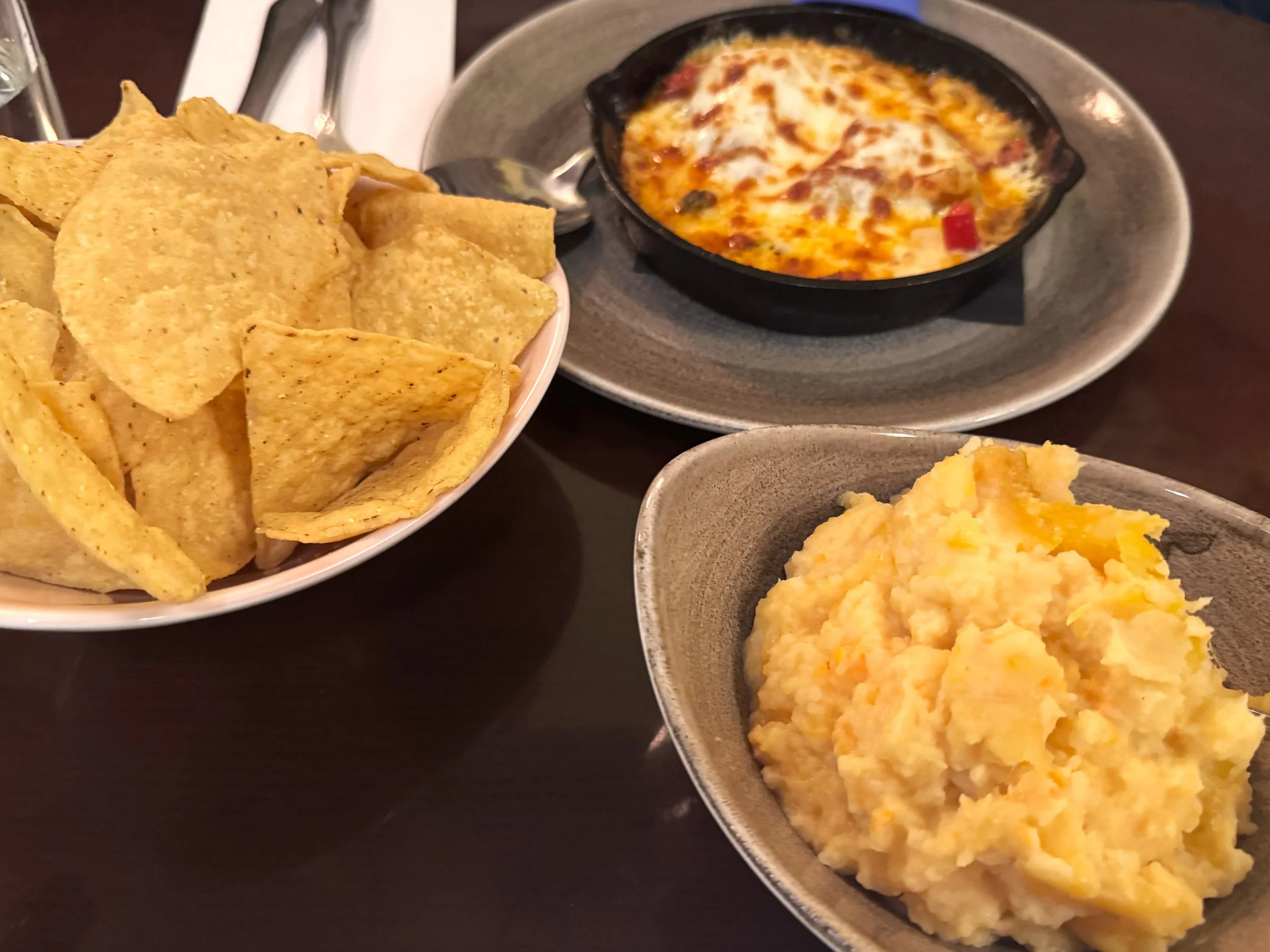 Queso Fundito (and sweet potato mash in foreground) - Verde Cocina