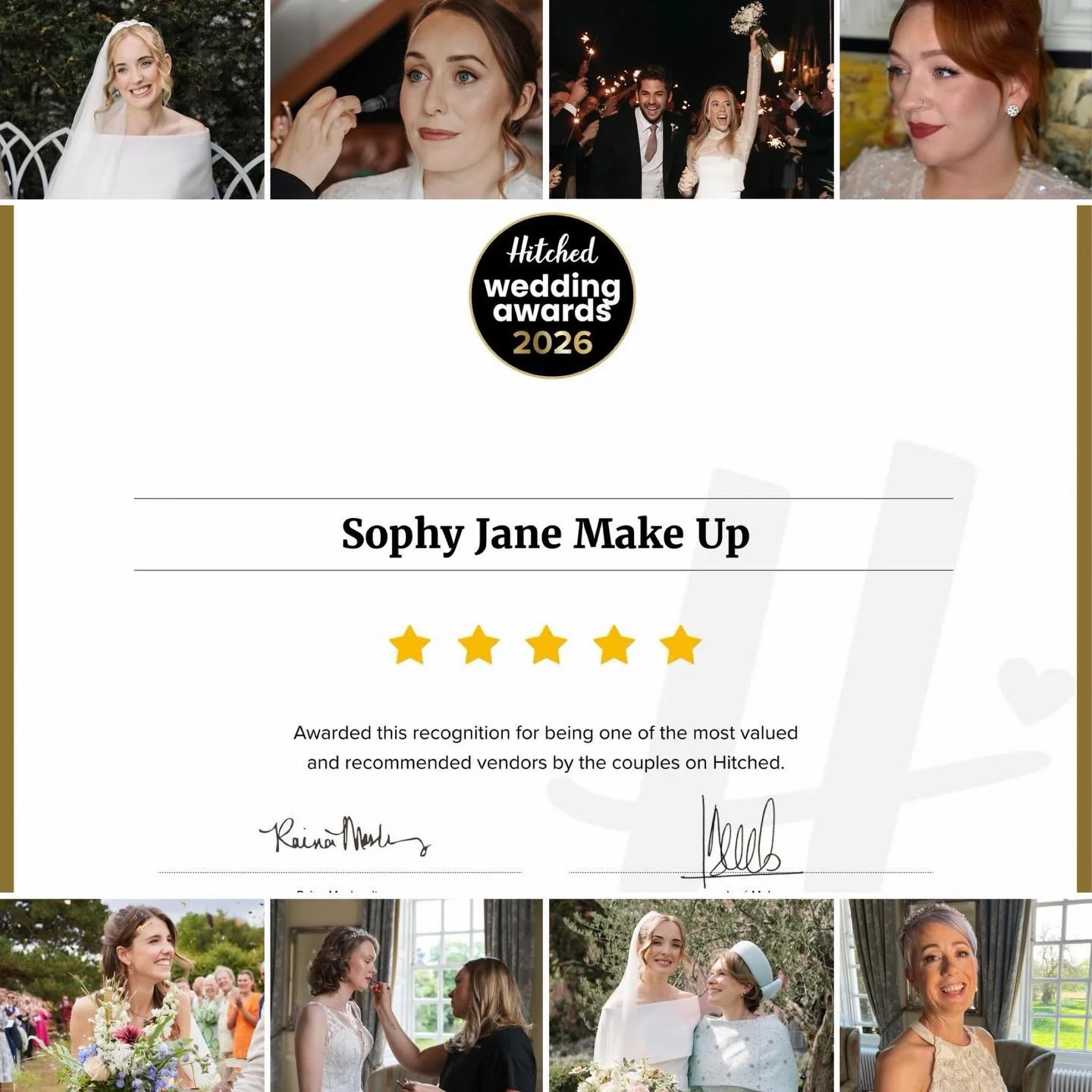 Thrilled to have won for a third year! 🎉🙌🏻 

THANK YOU to every single bride, bridesmaid or client for recommending me and leaving such gorgeous reviews over on @hitcheduk, your support truly means the world! ❤️ 

#HitchedWeddingAwards2026