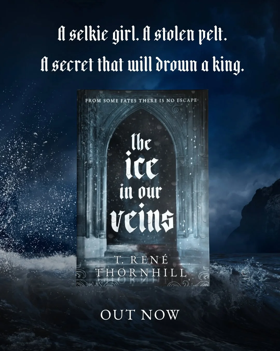 She has always known the sea would take something from her.
She never expected it to take everything.

&ldquo;The Ice in Our Veins&rdquo; is out now. 🖤

⚓ Pirates &amp; a hungry sea god
🌊 Selkies &amp; stolen pelts
❄️ Grief, vengeance, and mythic f