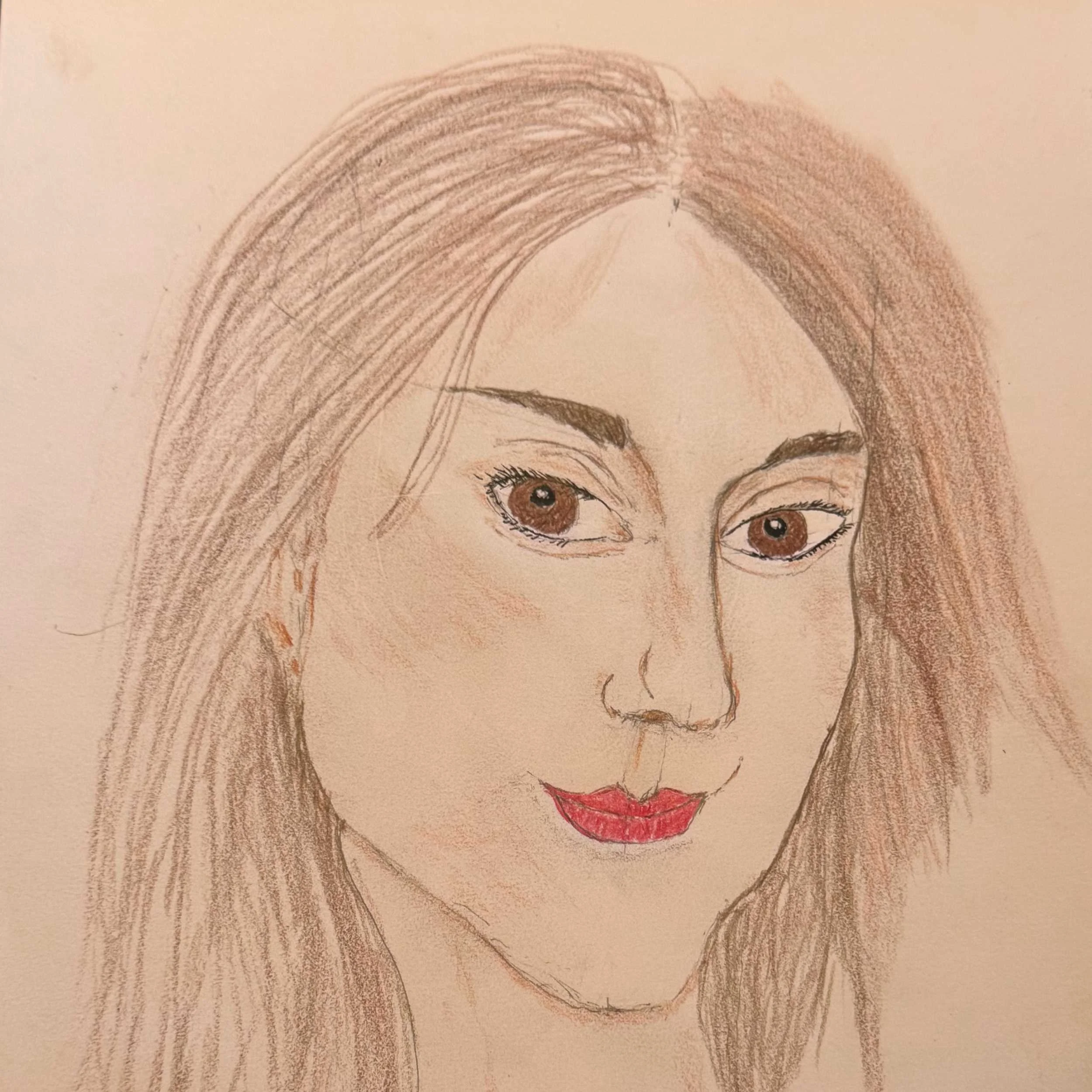 A Portrait in Colored Pencil