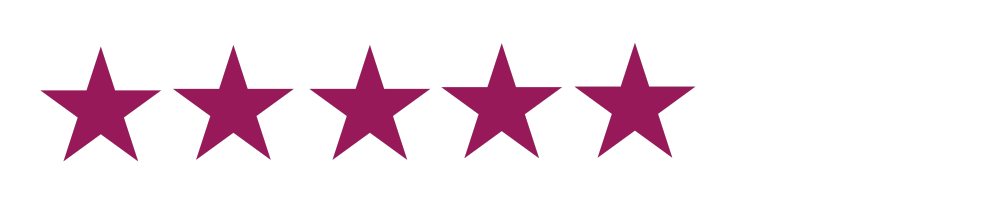 Five purple stars above the black text 'Top Rated'