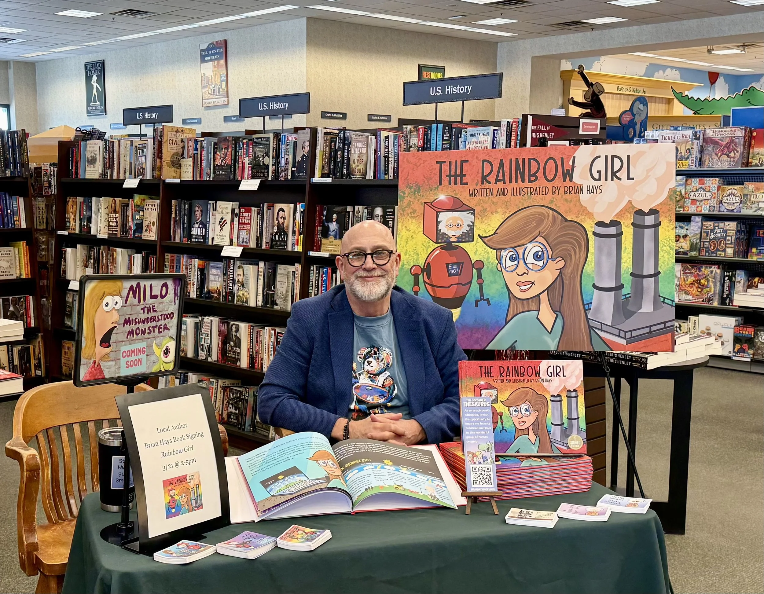 Brian Hays is doing a "Meet The Author" event at Barnes & Noble in Bend, Oregon for his book, "The Rainbow Girl".