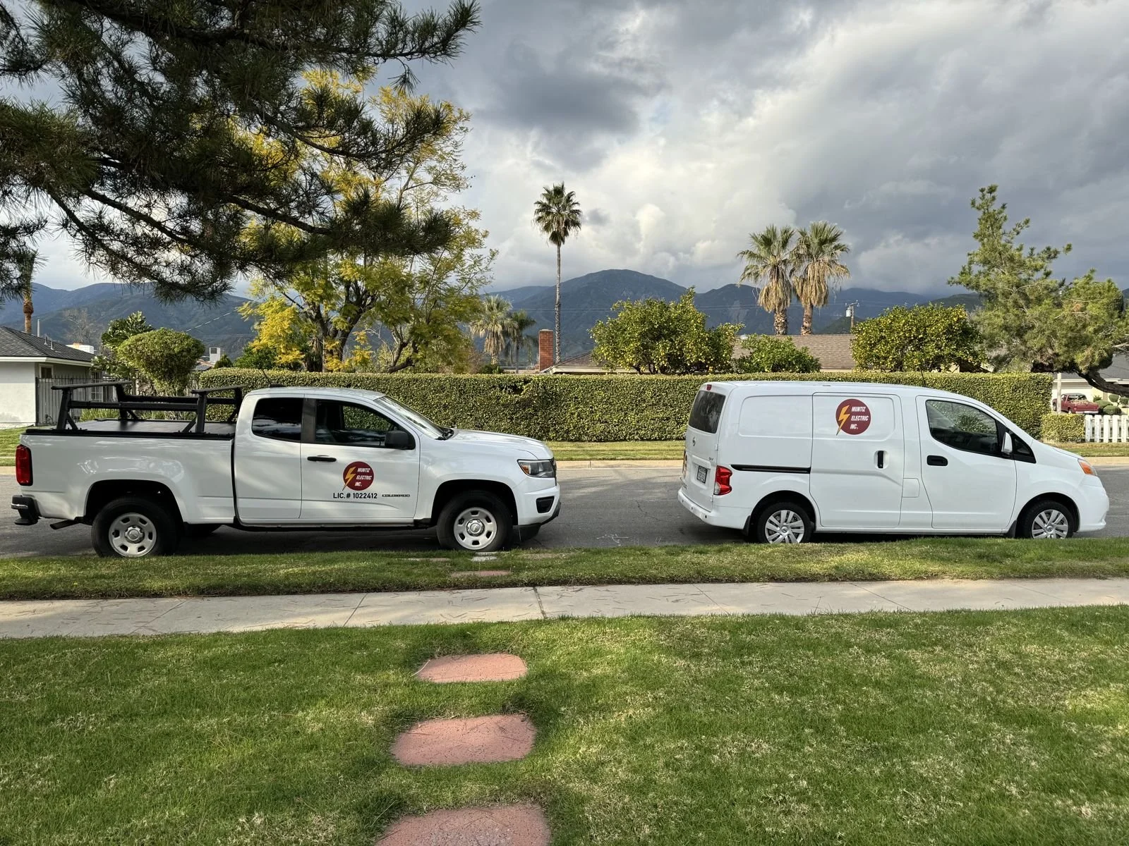 Muntiz Electric Inc. service fleet trucks