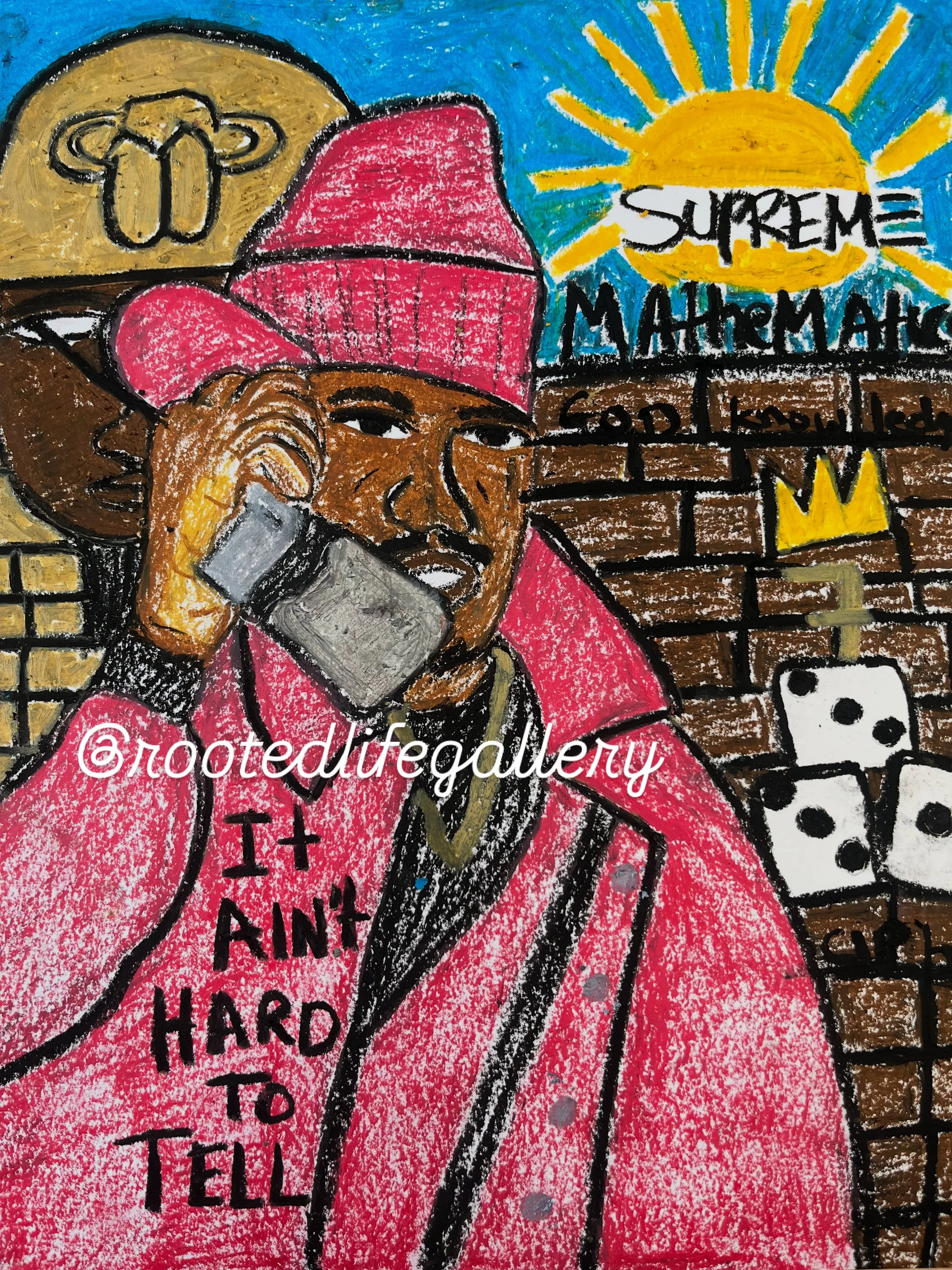It Ain’t Hard to Tell – Nas Inspired Artwork | Oil Pastel Hip-Hop & Spiritual Art by Yaw