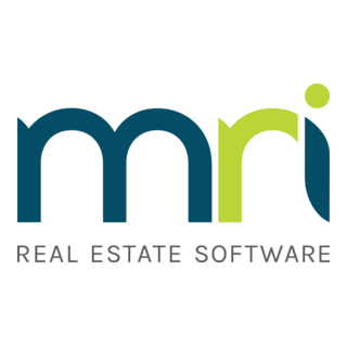 Logo for MRI Real Estate Software with the text 'real estate software' beneath the company name.