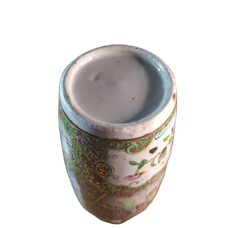 Bottom of a Chinese Canton Famille Rose Vase