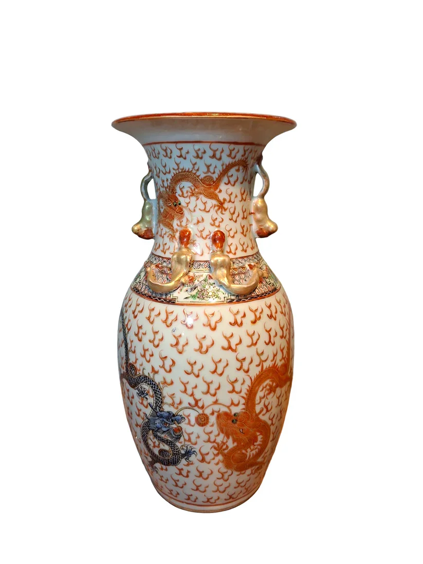 Chinese Dragon Vase Early 20th Century Republic Period