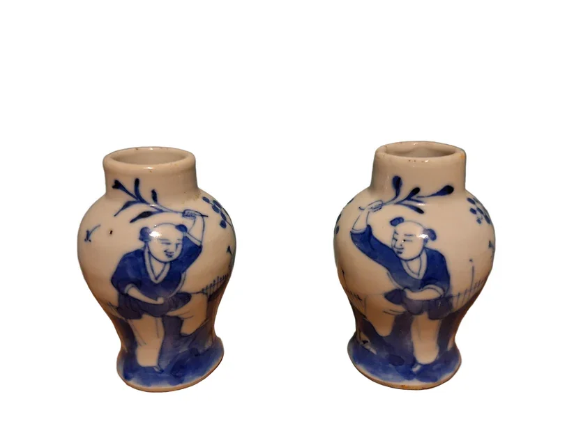 Chinese Miniature Vase Pair 19th Century