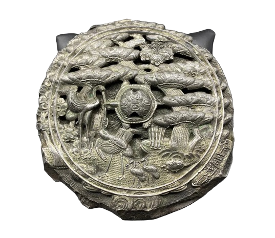 Finely Cast Japanese Bronze Mirror Edo Period