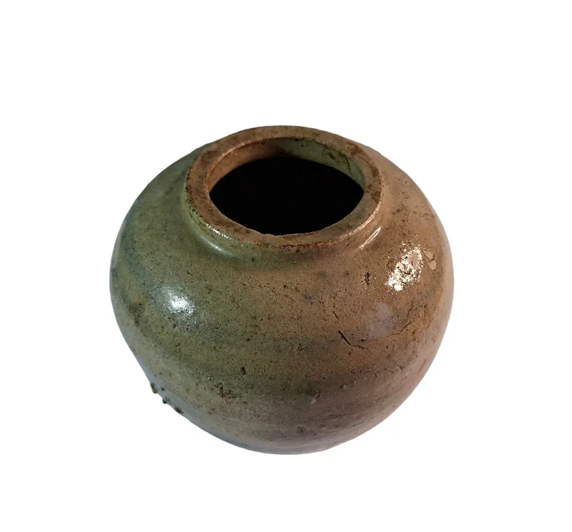 Antique Qing Chinese Pottery Glazed Ginger Jar