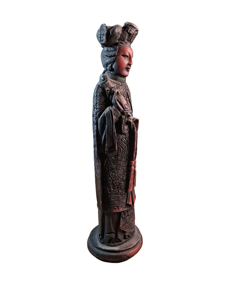 Vintage Carved Guan Yin Statue Figure
