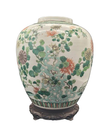 Chinese Famille Vert Ginger Jar