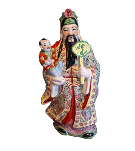 Chinese Famille Rose  Fu Sanxing Figure
