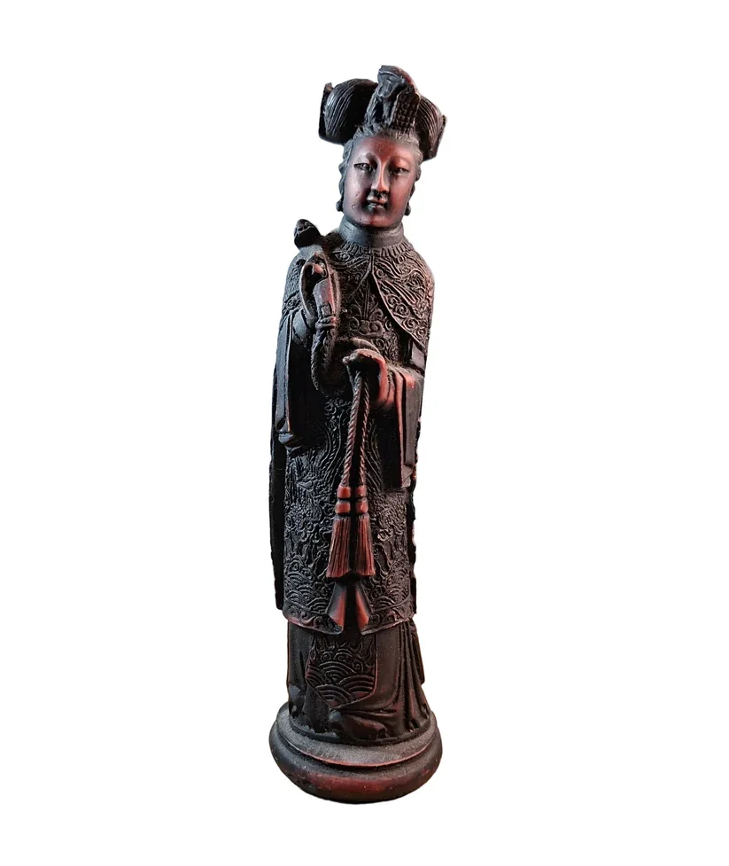 Vintage Chinese Carved Guan Yin Statue Figure