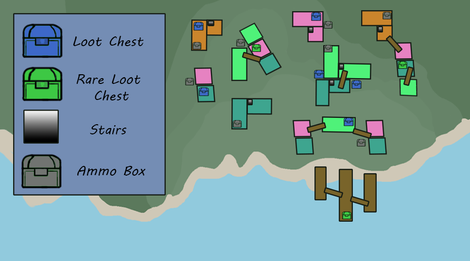 Puerto Pastora map and loot legend