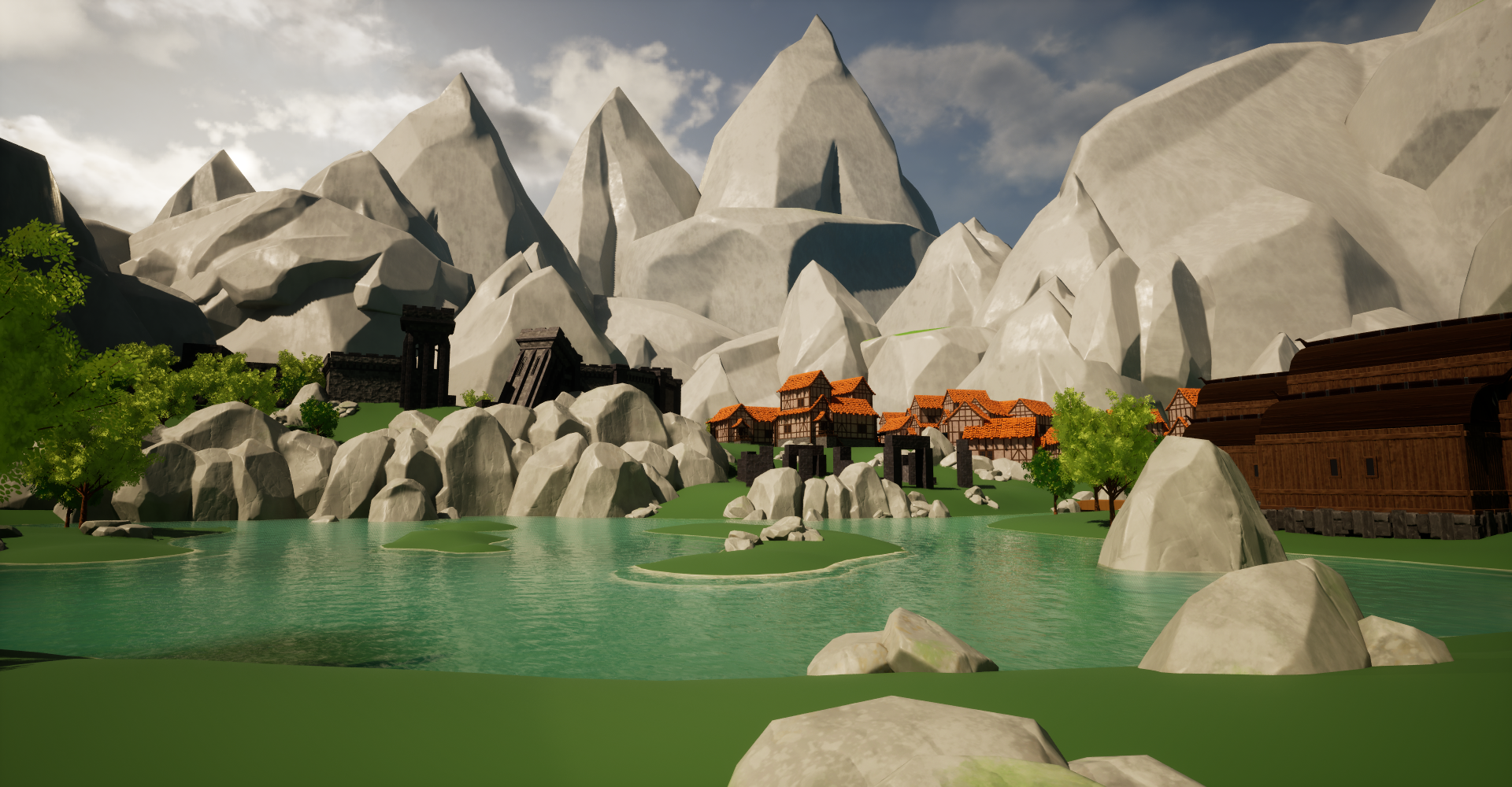 Mythbound level design in-engine screenshot