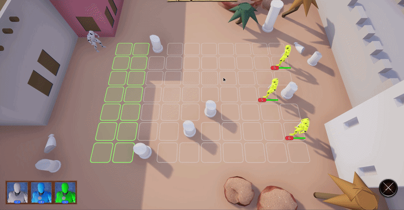Battle step gameplay GIF