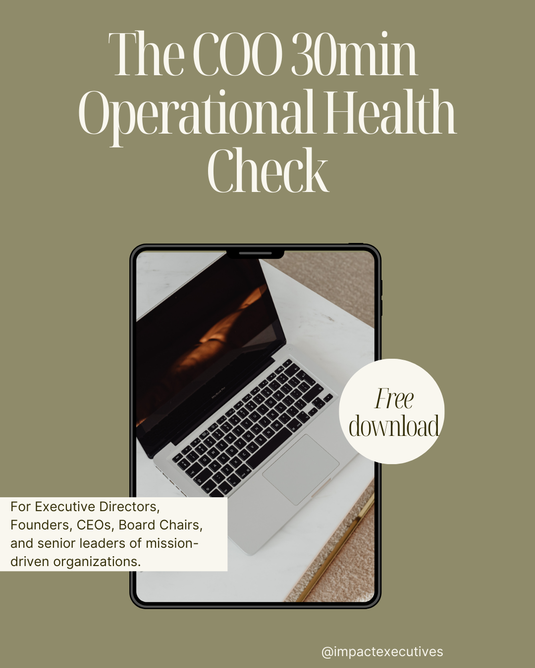 COO 30minute checklist