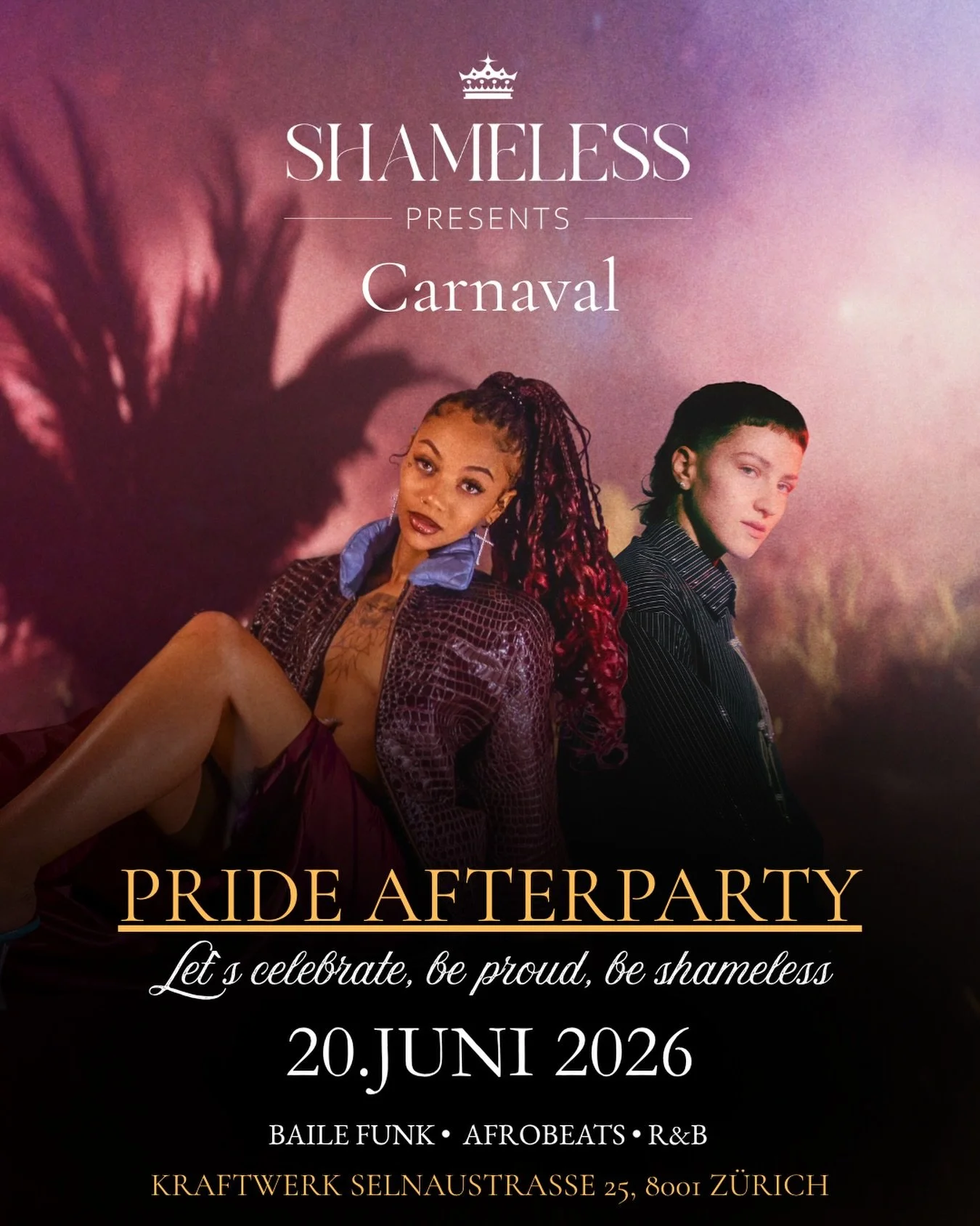 A full show!
GET YOUR TICKETS NOW!
Baile Funk, Afrobeats, R&amp;B. 
DJs, headline act, choreographed performance pieces.

LINE-UP:
Host
Mara Cardinali - @aunty_cozy

Stage Act
Ice Zaddy - @icezadddddy
Dancers
Amina Vonesch - @_neigeonamy_ 
Lia Wilden