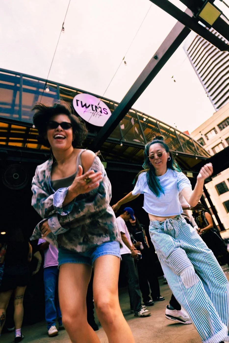 Dancing on Twins Rooftop at Sunset Sessions