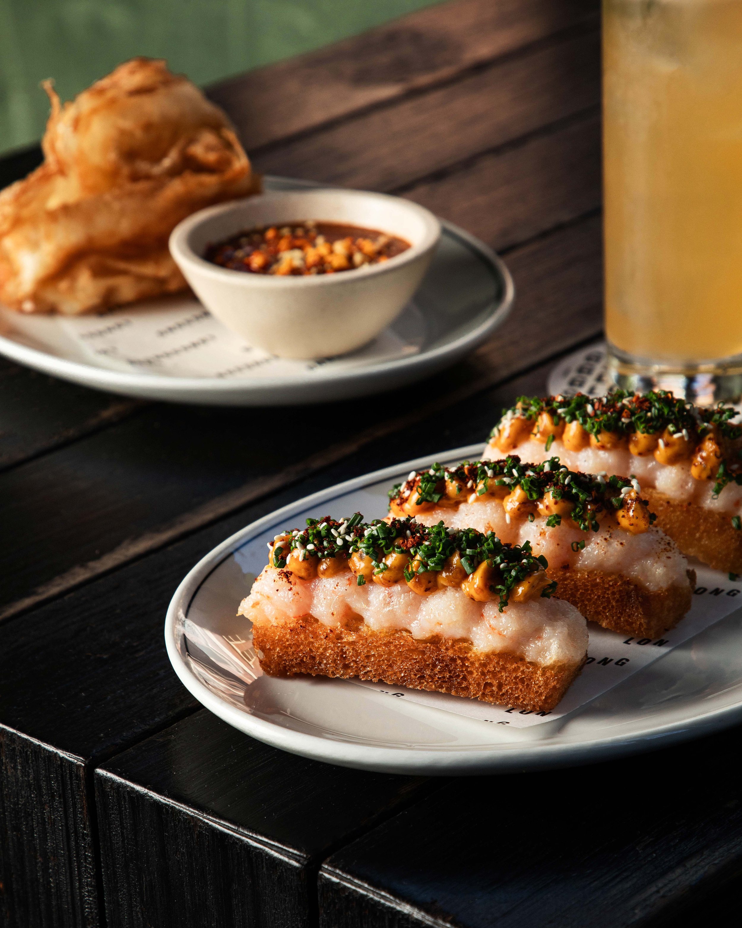 Close up of Longsong bar snacks