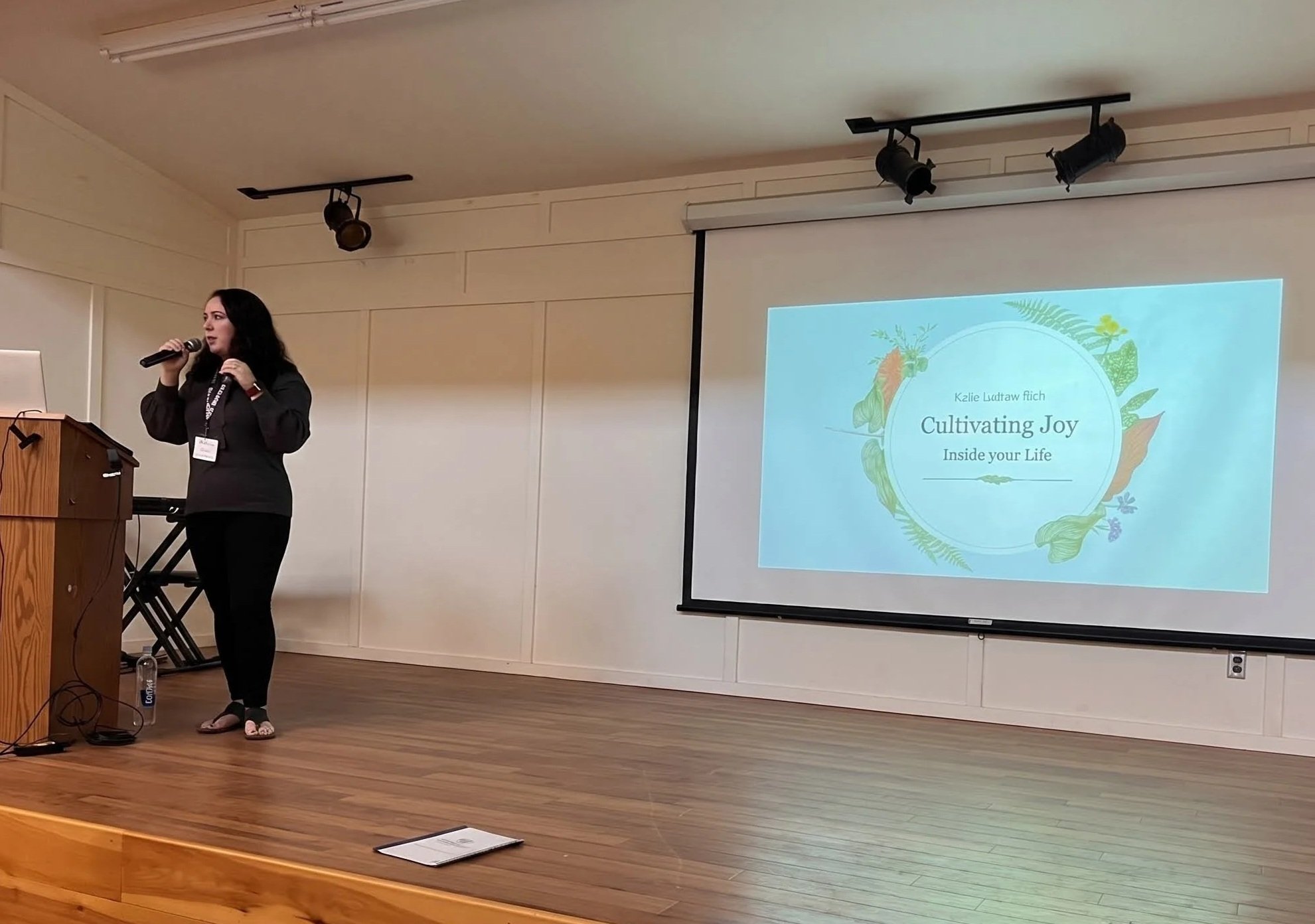 Katie Ludlow Rich Leading the Guided Writing Workshop, Cultivating Joy In a Body That Keeps The Score
